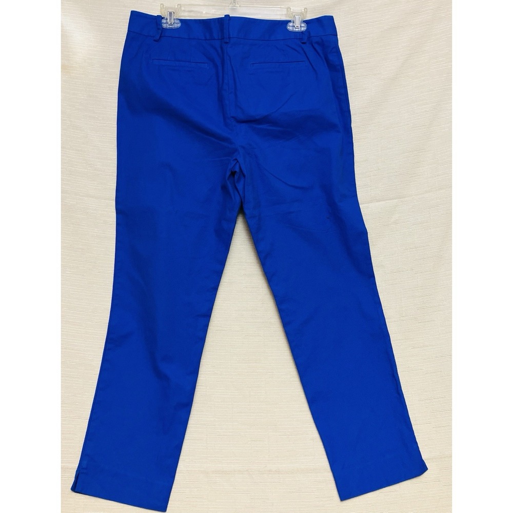 Talbots Hampshire Ankle Pants Womens 10‎ Blue Excellent Textured Straight Leg - Picture 8 of 9